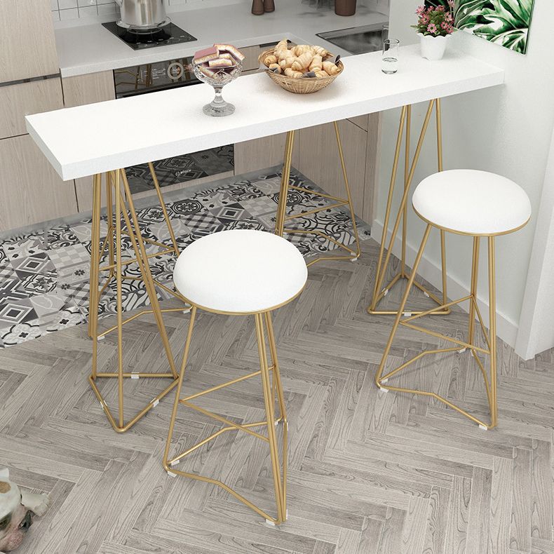 Juego de mesa de pub rectangular de lujo, mesa de mostrador de madera de 1/3/5 piezas con taburetes sin respaldo