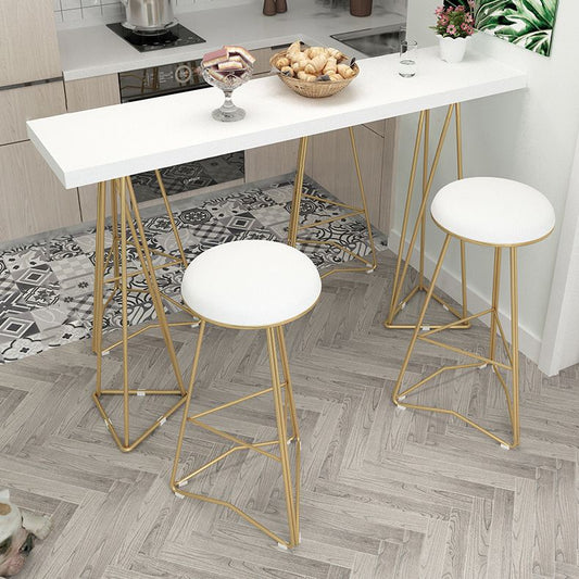 Set di tavolo da pub rettangolare lussuoso 1/3/5 pezzi contropiede in legno con sgabelli senza schienale