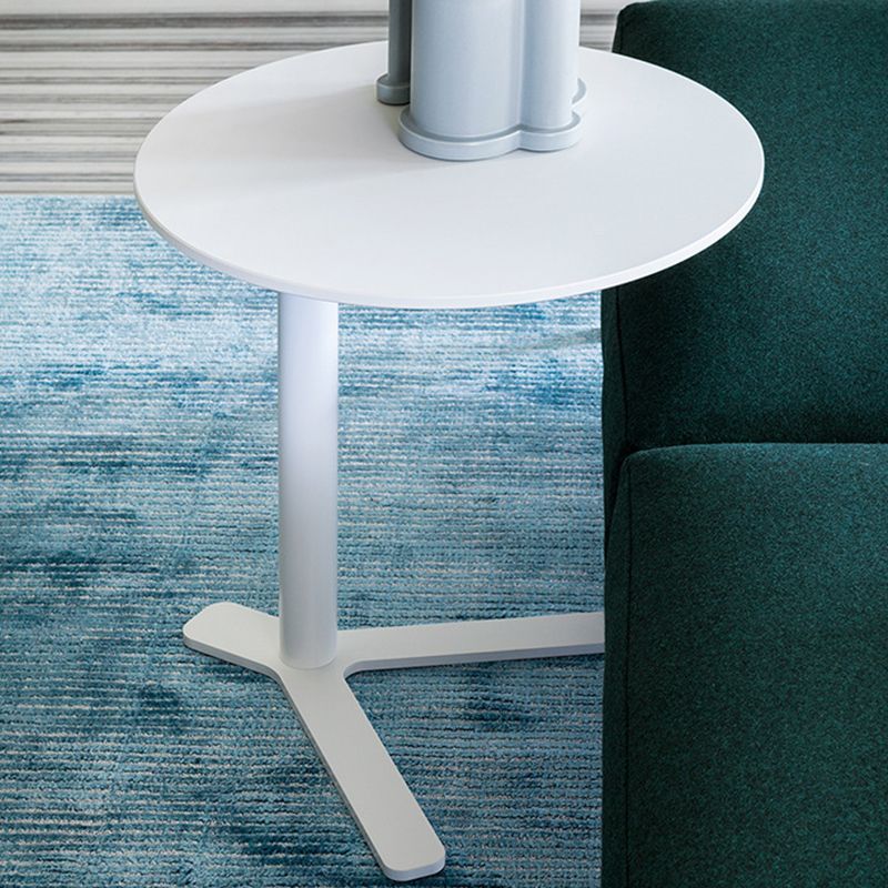 Mid-Century Modern Metal End Table Pedestal Round Sofa Side Table Clearhalo 'Coffee & Accent Tables' 'End & Side Tables' 'end_side_tables' 'furn' 'furn_end_side_tables' 'Furniture' 'Living Room Furniture' 1200x1200_cfa6c24e-bdb5-4ffe-83b1-bfcfafbce388