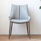 Metal Kitchen Dining Side Chair Upholstered Dining Chair with Black Legs