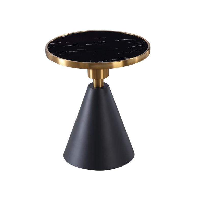 Marble Top Glossy End Table,21.6" Tall Round Pedestal End Table Clearhalo 'Coffee & Accent Tables' 'End & Side Tables' 'end_side_table' 'end_side_tables' 'furn' 'furn_end_side_tables' 'Furniture' 'furniture_end_side_table' 'Living Room Furniture' 1200x1200_cfaa3e9d-a96d-42f9-bc92-52fe9908e87c