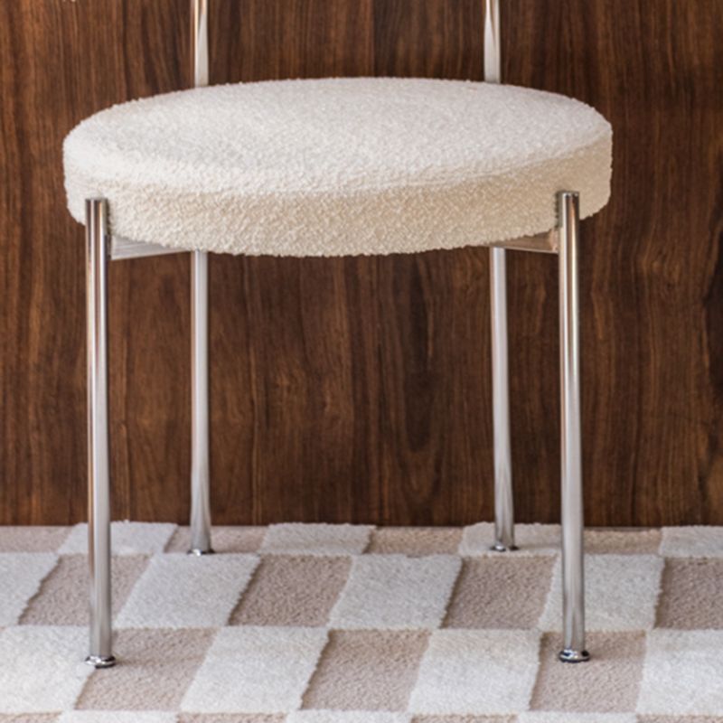 Eigentijdse stijl eetstoelen gestoffeerd open achterkant armloze stoel voor thuis