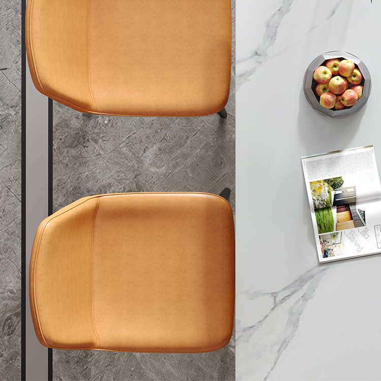 Contemporary Style Dining Chair Armless Chairs with Metal Legs for Kitchen Clearhalo 'Dining Chairs' 'Dining Tables & Seating' 'dining_chair' 'furn' 'furn_dining_chair' 'Furniture' 'furniture_dining_chair' 'Kitchen & Dining Furniture' 1200x1200_cfab00af-a86e-432d-a9cd-c322d2d67c3d