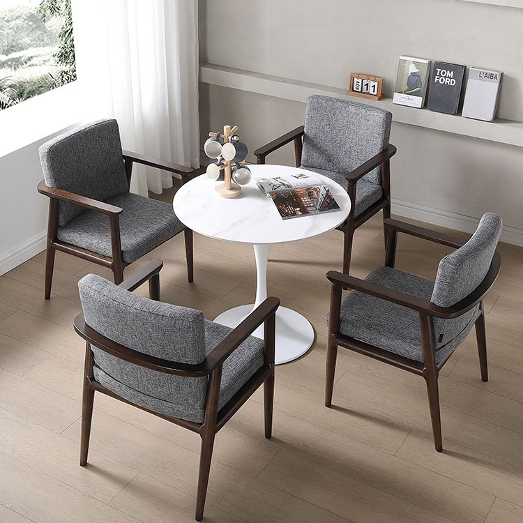 Round Sintered Stone White Dining Table Simplicity Tulip Base Table for Dining Room Clearhalo ' dining_table' 'Dining Tables & Seating' 'Dining Tables' 'furn' 'furn_dining_table' 'Furniture' 'furniture_dining_table' 'Kitchen & Dining Furniture' 'kitchen&dining_furn' 'kitchen' 'kitchen_dining_table' 1200x1200_cfab4218-f794-4081-813e-87a4608ea945