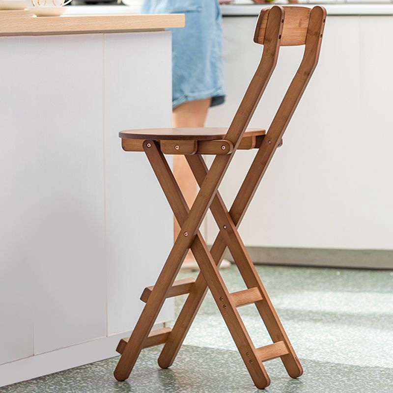 Indoor Minimalism Wood Backrest Barstools Folding Counter Stools, 1 Piece Clearhalo 'Bar Furniture' 'Bar Stools' 'bar_stools' 'furn' 'furn_bar_stools' 'furniture_bar_stools' 'Kitchen & Dining Furniture' 'kitchen&dining_furn' 'kitchen' 'kitchen_furn' Furniture' 1200x1200_cfab83ca-1734-4a5c-a336-4290d5f79b7f