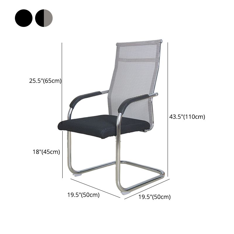 Modern Black Steel Desk Chair with Mid Back and High Back Home Office Chair Clearhalo 'furn' 'furn_office_chair' 'Furniture' 'Office Chairs' 'Office Furniture' 'office_chair' 1200x1200_cfac9052-efb4-4802-8009-e700664c7fd4