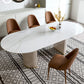 Oval Double Pedestal Glam Dining Table White Tone Fixed Table with Sintered Stone Clearhalo ' dining_table' 'Dining Tables & Seating' 'Dining Tables' 'furn' 'furn_dining_table' 'Furniture' 'furniture_dining_table' 'Kitchen & Dining Furniture' 'kitchen&dining_furn' 'kitchen' 'kitchen_dining_table' 1200x1200_cfacba0a-3d5c-43e4-9100-15920d25e651