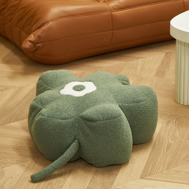 Contemporary Pouf Ottoman Velvet Upholstered Flower Shape Ottoman Clearhalo 'furn' 'furn_ottomans_poufs' 'Furniture' 'Living Room Furniture' 'Ottomans & Poufs' 'ottomans_poufs' 1200x1200_cfafb597-1e6f-4ffa-8491-fbb96042c028