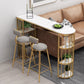 Double Pedestal Pub Table Free Form Glam Bar Table for Indoor and Breakroom Clearhalo 'Bar Furniture' 'Bar Tables' 'bar_tables' 'furn' 'furn_bar_tables' 'Furniture' 'Kitchen & Dining Furniture' 1200x1200_cfb2e7a3-83dd-44a2-b700-284841579d4c
