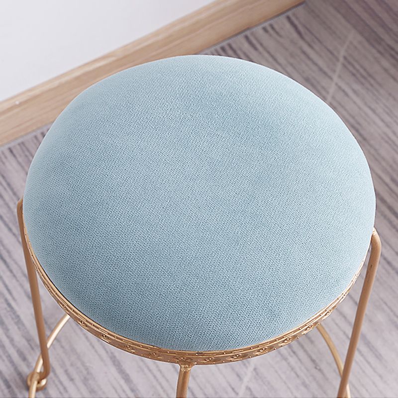 Modern Standard Round Whole Colored Velvet Metal Frame Fade Resistant Ottoman Clearhalo 'furn' 'furn_ottomans_poufs' 'Furniture' 'Living Room Furniture' 'Ottomans & Poufs' 'ottomans_poufs' 1200x1200_cfb44d25-cb96-410d-bdf2-1a1bf92200b2