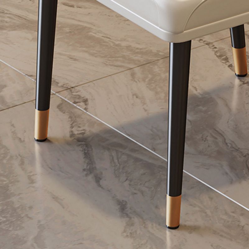 Scandinavian Style Leather Dining Chairs Solid Back Armless Dining Chair Clearhalo 'Dining Chairs' 'Dining Tables & Seating' 'dining_chair' 'furn' 'furn_dining_chair' 'Furniture' 'Kitchen & Dining Furniture' 1200x1200_cfb4bef6-94f0-40fb-ac28-740936a95f8f