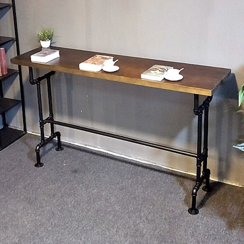 Modern Bar Dining Table Solid Wood Rectangle Bar Table in Brown Clearhalo 'Bar Furniture' 'Bar Tables' 'bar_tables' 'furn' 'furn_bar_tables' 'Furniture' 'Kitchen & Dining Furniture' 1200x1200_cfb52750-d3df-4a7e-8215-5bafee9a8a24