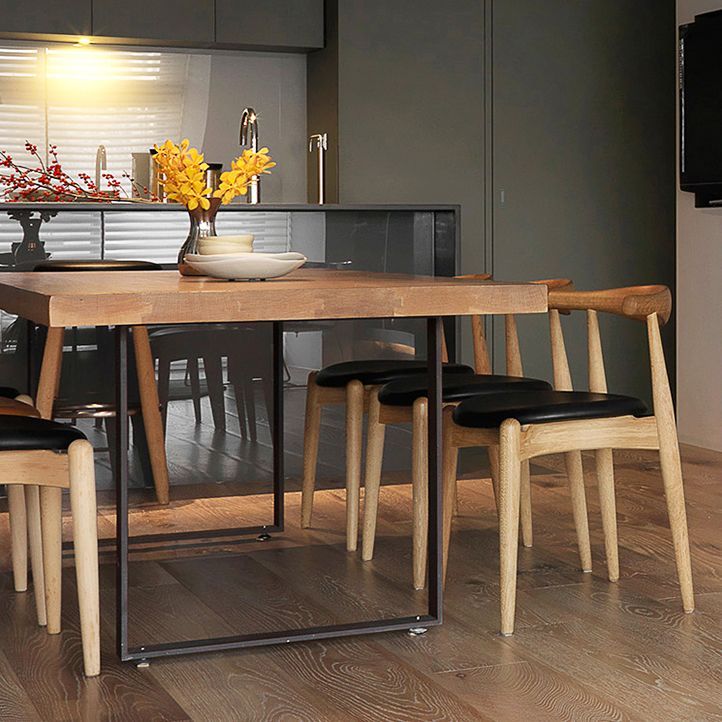 Faux Leather Kitchen Dining Chairs Upholstered Chairs with Wood Base Clearhalo 'Dining Chairs' 'Dining Tables & Seating' 'dining_chair' 'furn' 'furn_dining_chair' 'Furniture' 'Kitchen & Dining Furniture' 1200x1200_cfb5bbb8-e31c-4322-8e9c-80243ae7cc64
