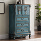 Coastal Storage Chest Solid Wood Dresser with 2/3/4 Drawers , 15.6 Inch Width