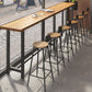 Tavolo da bar in stile industriale Set da bancone in legno massello rettangolare da 1/7 pezzi