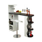 Contemporary Pub Table Specialty 41-inch Bar Table with Wine Rack