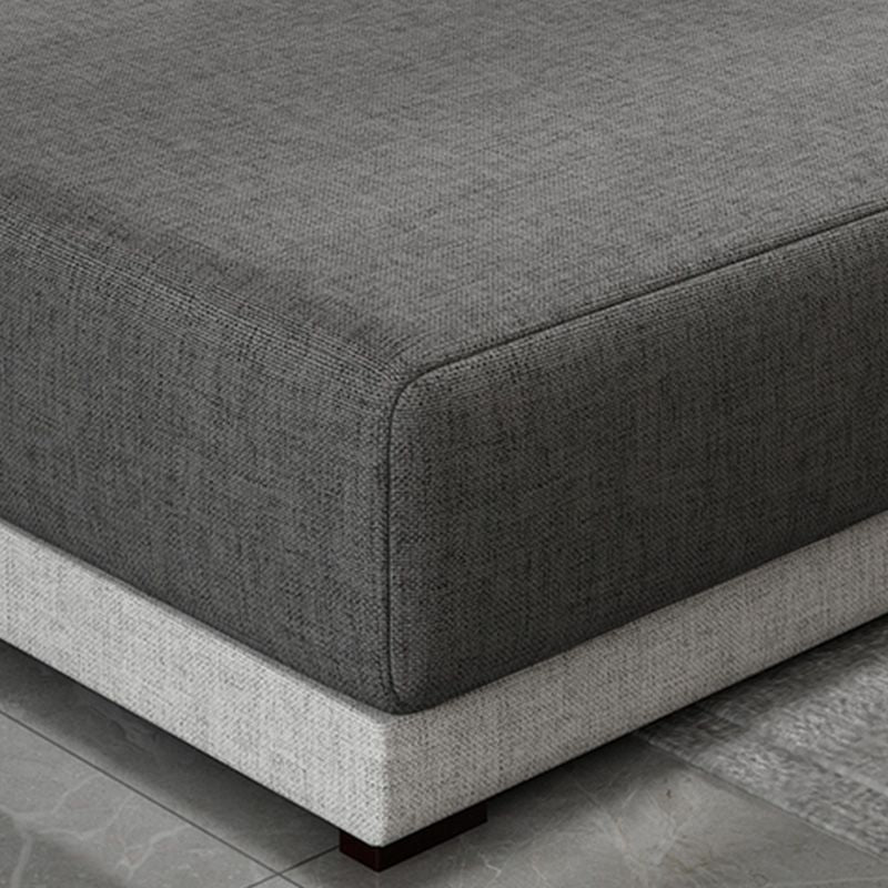 Round Armrest Cushioned Back Cotton Sofa Bed Sponge/latex Padded Sofa