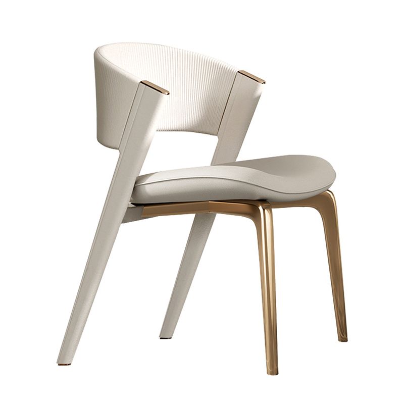 Modern Faux Leather Dining Chair Open Back Dining Side Furniture in Matte Finish Clearhalo 'Dining Chairs' 'Dining Tables & Seating' 'dining_chair' 'furn' 'furn_dining_chair' 'Furniture' 'Kitchen & Dining Furniture' 1200x1200_cfb8f985-a2b7-4865-88d9-4792118b1cda