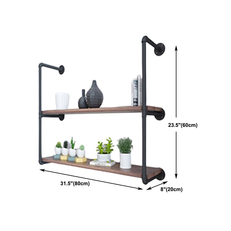 11.81 "W Bibliothèque de style industriel mural bibliothèque pour le bureau à domicile