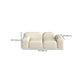 Wool Sofa in White Standard Settee Square Arm Sofa for Living Room