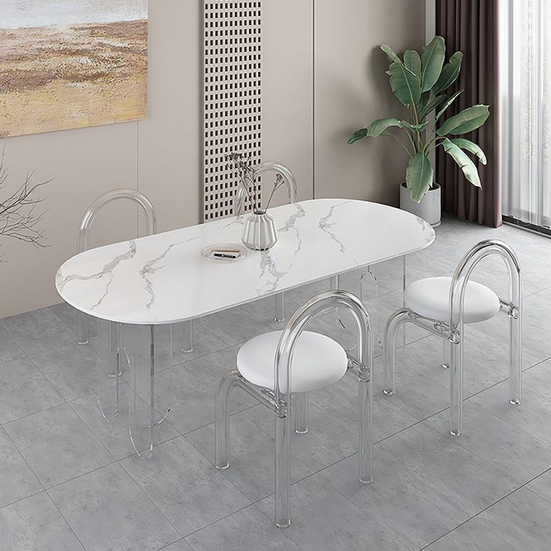 Modern 1/5 Pieces Dining Set Stone Dining Table Set for Kitchen Clearhalo 'Dining Room Sets' 'Dining Tables & Seating' 'dining_room_set' 'furn' 'furn_dining_room_set' 'Furniture' 'furniture_dining_room_set' 'Kitchen & Dining Furniture' 1200x1200_cfbc55a5-76d6-4bbe-b483-bd122379b96e