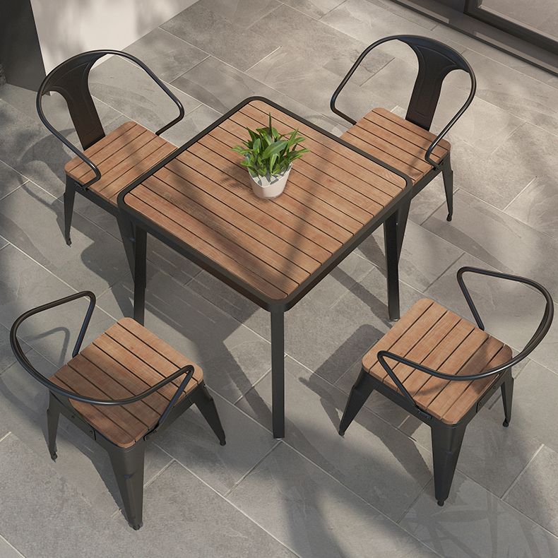 Modern 1/2/3/4/5 Pieces Dining Set Wood Dining Table for Courtyard Balcony Clearhalo 'Dining Room Sets' 'Dining Tables & Seating' 'dining_room_set' 'furn' 'furn_dining_room_set' 'Furniture' 'Kitchen & Dining Furniture' 1200x1200_cfbd1fd4-863a-43b9-947d-f2ee1b04455d