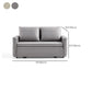 Faux Leather Sofa Bed with 2 Pillows Contemporary Seating 2 Seater