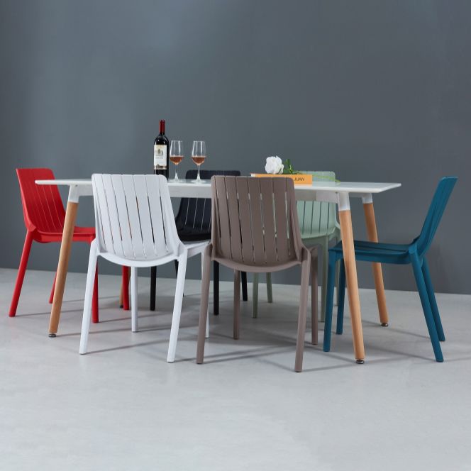 Modern Plastic Indoor-Outdoor Chairs Slat Back Arm Chair for Restaurant Clearhalo ' kitchen&dining_furn' 'Dining Chairs' 'Dining Tables & Seating' 'dining_chair' 'furn' 'furn_dining_chair' 'Furniture' 'furniture_dining_chair' 'Kitchen & Dining Furniture' 'kitchen' 1200x1200_cfbe8bf7-0a8f-4f56-9101-3b6bbe61df93