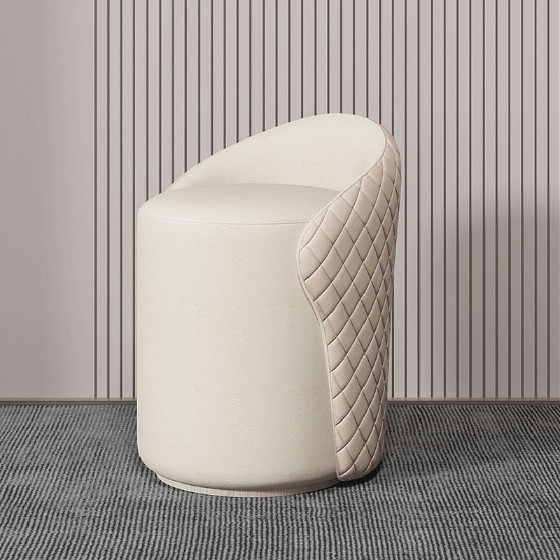 3 Schubladen weißes Make -up -Eitelkeitsverkesseltisch Stuhl Set, 17,71 "W x 29,52" H