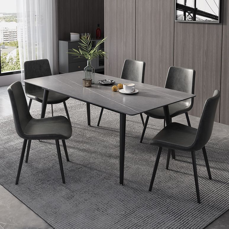 Industrial Standard Sintered Stone Dining Table Rectangle Shape Dining Table for Kitchen Clearhalo ' dining_table' 'Dining Tables & Seating' 'Dining Tables' 'furn' 'furn_dining_table' 'Furniture' 'furniture_dining_table' 'Kitchen & Dining Furniture' 'kitchen&dining_furn' 'kitchen' 'kitchen_dining_table' 1200x1200_cfc33ee3-3583-46ff-8e26-c0c67322eb17
