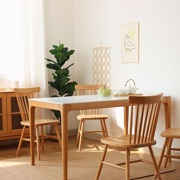 51'' Sintered Stone Rectangle Table Medieval Modern Table with Beech Wood 4 Legs Clearhalo ' dining_table' 'Dining Tables & Seating' 'Dining Tables' 'furn' 'furn_dining_table' 'Furniture' 'furniture_dining_table' 'Kitchen & Dining Furniture' 'kitchen&dining_furn' 'kitchen' 'kitchen_dining_table' 1200x1200_cfc35381-46bb-4202-8f96-9934e0579845