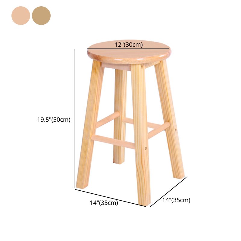 Contemporary Wood Bar Stool Indoor Bar Stool with Wood Seat and Footrest, 1 Piece Clearhalo 'Bar Furniture' 'Bar Stools' 'bar_stools' 'furn' 'furn_bar_stools' 'furniture_bar_stools' 'Kitchen & Dining Furniture' 'kitchen&dining_furn' 'kitchen' 'kitchen_furn' Furniture' 1200x1200_cfc4f7a5-77a9-4d3a-ba09-18e337a19be1