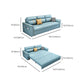 Faux Leather Sofa Bed with Pillows Sofa in Azure with Storage Clearhalo 'furn' 'furn_futons' 'Furniture' 'Futons & Daybeds' 'Futons' 'Living Room Furniture' 1200x1200_cfc5aec6-d359-4be7-94c0-a468adb15c85
