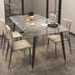 Luxury Sintered Stone Top Dining Table Rectangle Grey Table with 4 Legs Clearhalo 'Dining Tables & Seating' 'Dining Tables' 'dining_table' 'furn' 'furn_dining_table' 'Furniture' 'Kitchen & Dining Furniture' 1200x1200_cfc7450c-02b6-4eca-8228-9c42e4e54d6e