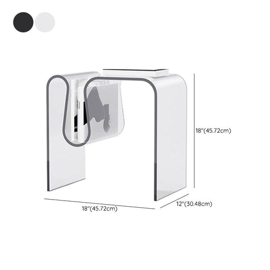 Unique Shape Side End Snack Table Acrylic Living Room Corner Table