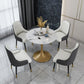 Modern Stone Dining Set 1/4/5 Pieces Round Dining Table Set with Padded Chairs Clearhalo 'Dining Room Sets' 'Dining Tables & Seating' 'dining_room_set' 'furn' 'furn_dining_room_set' 'Furniture' 'Kitchen & Dining Furniture' 1200x1200_cfc8ec2b-82e1-4f71-a57f-6453eef2be96