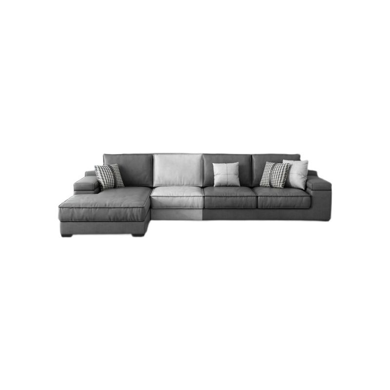 Contemporary Sofa Pillow Top Arm Modular Reversible L-Shape Sectional Couch Clearhalo 'furn' 'furn_sectionals' 'Furniture' 'Living Room Furniture' 'Sectionals' 1200x1200_cfcaa727-3c34-40ed-b8fa-b7c91f0c3ba0