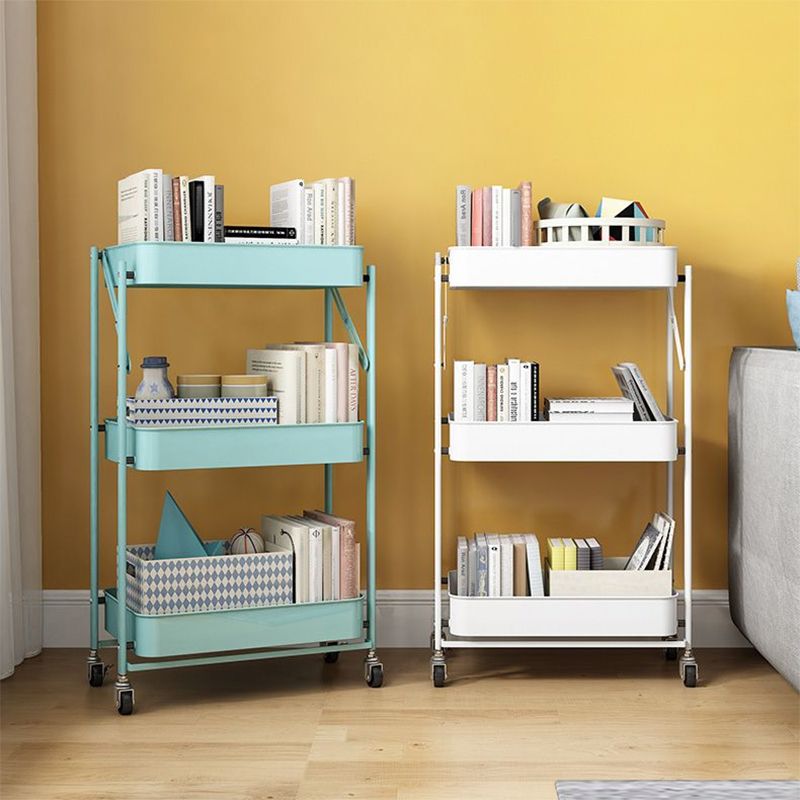 Modern Style 3-shelf Bookshelf 17.83"L Vertical Shelf Bookcase with Caster Wheels Clearhalo 'Bookcases' 'furn' 'furn_bookcases' 'Furniture' 'furniture_bookcases' 'kitchen' 'kitchen_bookcases' 'Living Room Furniture' 'Office Furniture' 1200x1200_cfcbf242-0877-4653-bac3-b231bc736e96
