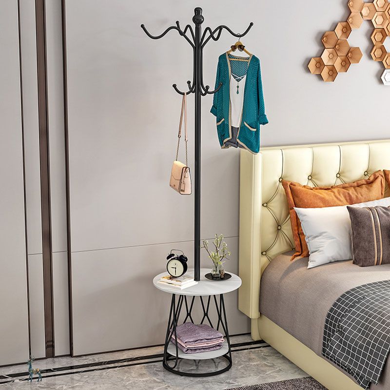 Rack de manteau d'entrée de luxe léger métal 8 crochets en manteau pour salon