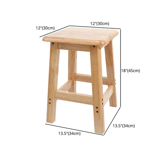Modern Armless Backless Counter Stool Wood Household Bar Stool with Wooden Seat and Pedal Clearhalo 'Bar Furniture' 'Bar Stools' 'bar_stools' 'furn' 'furn_bar_stools' 'furniture_bar_stools' 'Kitchen & Dining Furniture' 'kitchen&dining_furn' 'kitchen' 'kitchen_furn' Furniture' 1200x1200_cfcd55f1-d4d2-4297-ac4f-d158d55f7b22