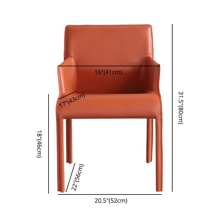 Faux Leather Modern Dining Room Chair Matte Finish Solid Back Dining Arm Chair Clearhalo ' kitchen&dining_furn' 'Dining Chairs' 'Dining Tables & Seating' 'dining_chair' 'furn' 'furn_dining_chair' 'Furniture' 'furniture_dining_chair' 'Kitchen & Dining Furniture' 'kitchen' 1200x1200_cfcddc50-91fe-4778-852d-039a7b4dfdd4