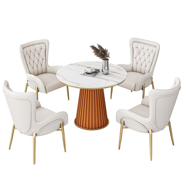 Metal Traditional Luxury Round Indoor Table Sintered Stone Table for Kitchen and Dining Room Clearhalo ' dining_table' 'Dining Tables & Seating' 'Dining Tables' 'furn' 'furn_dining_table' 'Furniture' 'furniture_dining_table' 'Kitchen & Dining Furniture' 'kitchen&dining_furn' 'kitchen' 'kitchen_dining_table' 1200x1200_cfce03b1-648b-4be7-8fb2-2ca8c22f0933