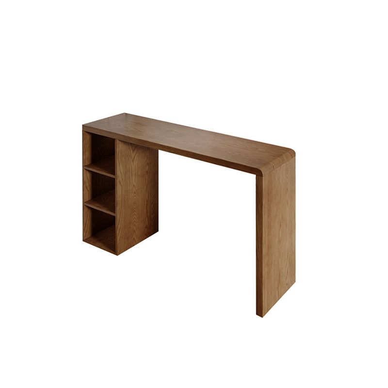 Modern Style Bar Table Pine Solid Wood Double pedestal Bar Dining Table with Storage Clearhalo 'Bar Furniture' 'Bar Tables' 'bar_tables' 'furn' 'furn_bar_tables' 'Furniture' 'Kitchen & Dining Furniture' 1200x1200_cfce620a-dad7-4820-82ae-5924d60a35d0