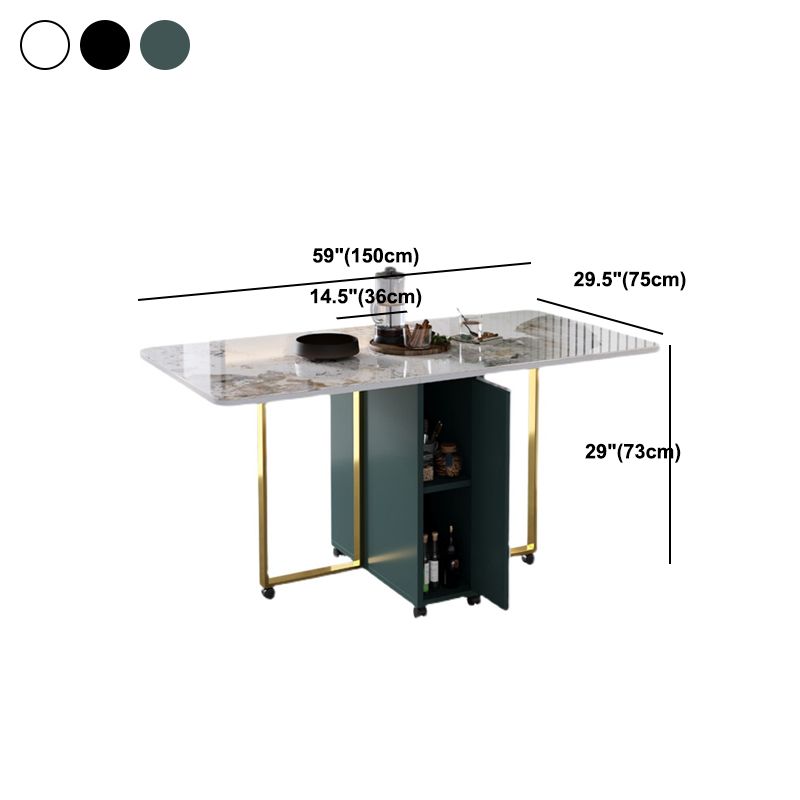 Modern Foldable Dinette Set 1/2/3/5 Pieces Rectangle White Sintered Stone Dining Table Set Clearhalo 'Dining Room Sets' 'Dining Tables & Seating' 'dining_room_set' 'furn' 'furn_dining_room_set' 'Furniture' 'furniture_dining_room_set' 'Kitchen & Dining Furniture' 1200x1200_cfce75c6-bdd2-463d-971a-aa729cf25c3d