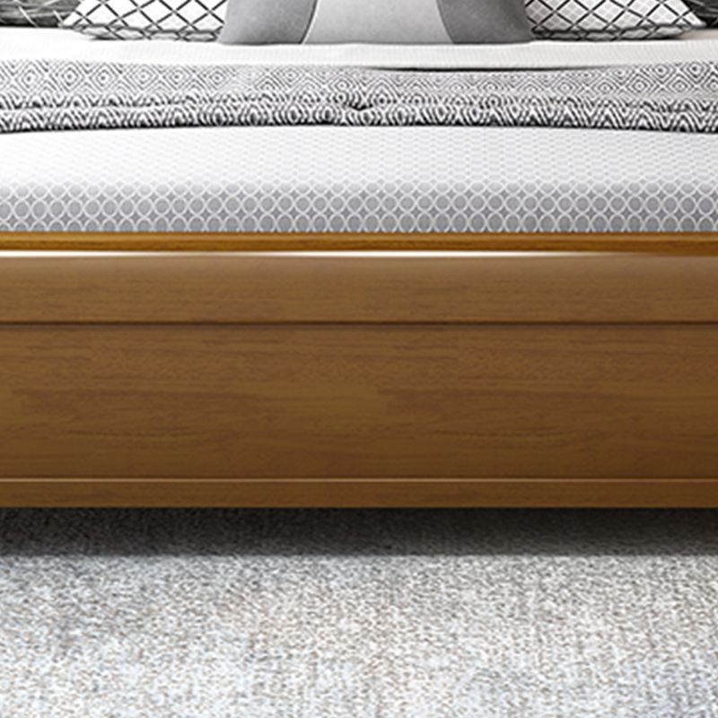 Traditional Pine Wood with Headboard Rectangular Panel Standard Bed Clearhalo 'Bedroom Furniture' 'Beds' 'furn' 'furn_beds' 'Furniture' 1200x1200_cfcead35-f289-4918-abce-caf0b8608832