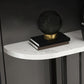 Glam Marble Console Accent Table Half Moon Console Sofa Table for Hall Clearhalo 'Console Tables' 'console_tables' 'Entry & Mudroom Furniture' 'furn' 'furn_console_tables' 'Furniture' 1200x1200_cfd0298c-ff64-42ca-95dd-e50b362b7973