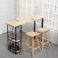 Industrial Rectangle Bar Table Set 1/2/3 Pieces Wooden Counter Table with Backless Stools Clearhalo 'Bar Furniture' 'furn' 'furn_home_bar_bar_sets' 'Furniture' 'Home Bars & Bar Sets' 'home_bar_bar_sets' 'Kitchen & Dining Furniture' 1200x1200_cfd17bbf-880b-4d5f-816c-d830fdc9d7bc