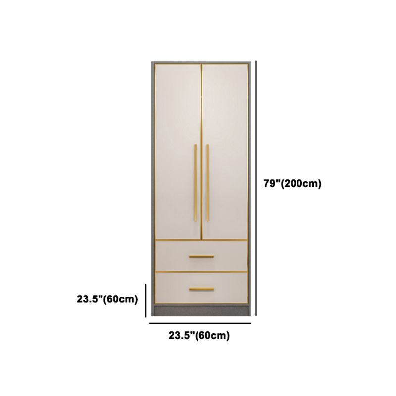 Wooden Wardrobe Cabinet with Soft Close Doors Hinged Wardrobe Armoire Clearhalo 'Armoires & Wardrobes' 'armoires_wardrobes' 'Bedroom Furniture' 'furn' 'furn_armoires_wardrobes' 'Furniture' 1200x1200_cfd1984a-8eed-4e3e-9508-d024a9accd7b