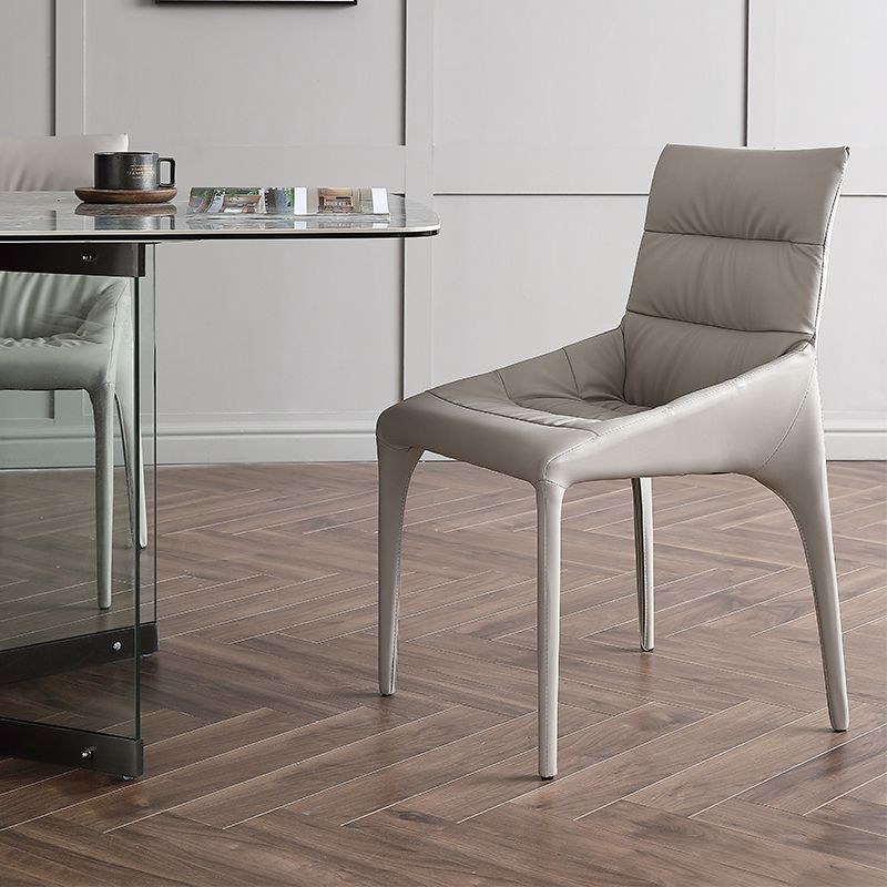 Contemporary Style Dining Chairs Armless Chairs for Kitchen with Metal Legs Clearhalo ' kitchen&dining_furn' 'Dining Chairs' 'Dining Tables & Seating' 'dining_chair' 'furn' 'furn_dining_chair' 'Furniture' 'furniture_dining_chair' 'Kitchen & Dining Furniture' 'kitchen' 1200x1200_cfd19d6c-0b05-4443-b6b4-e7641120a0e7