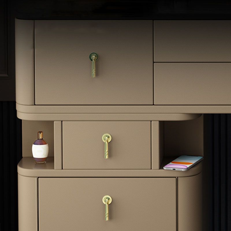 Dennenhout 7 laden dressoir met stenen top make-up ijdelheid voor bedroon